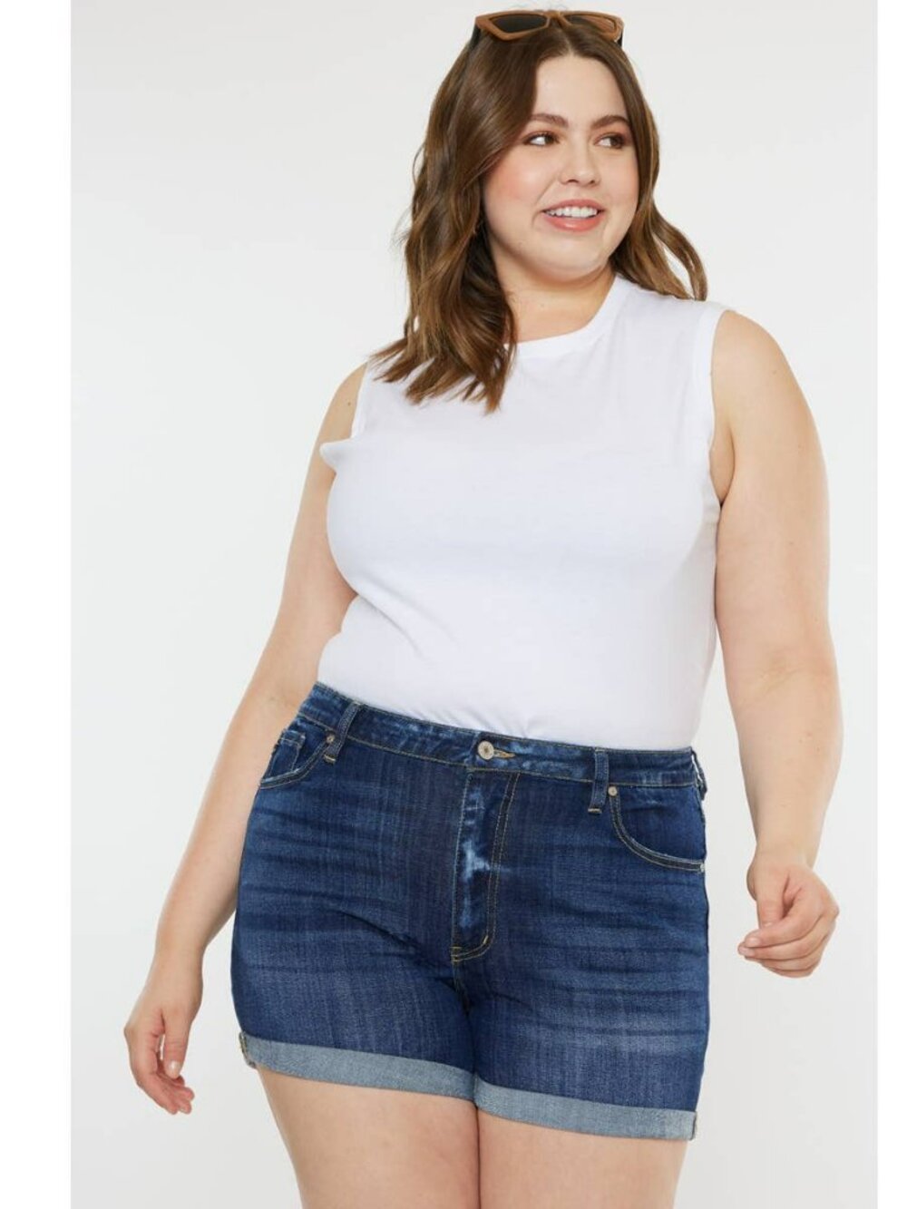 KanCan Plus Size Denim Shorts